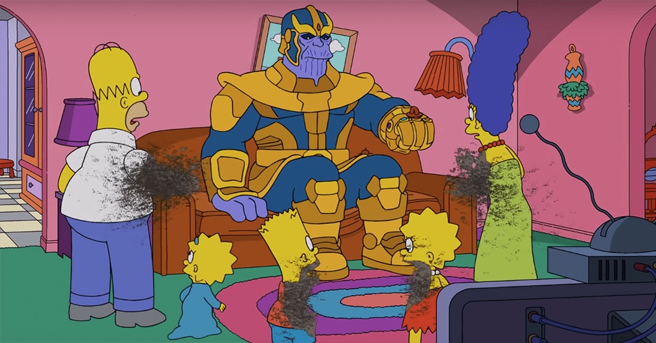 Simpson - Thanos polverizza (quasi) tutta la famiglia nel nuovo spot