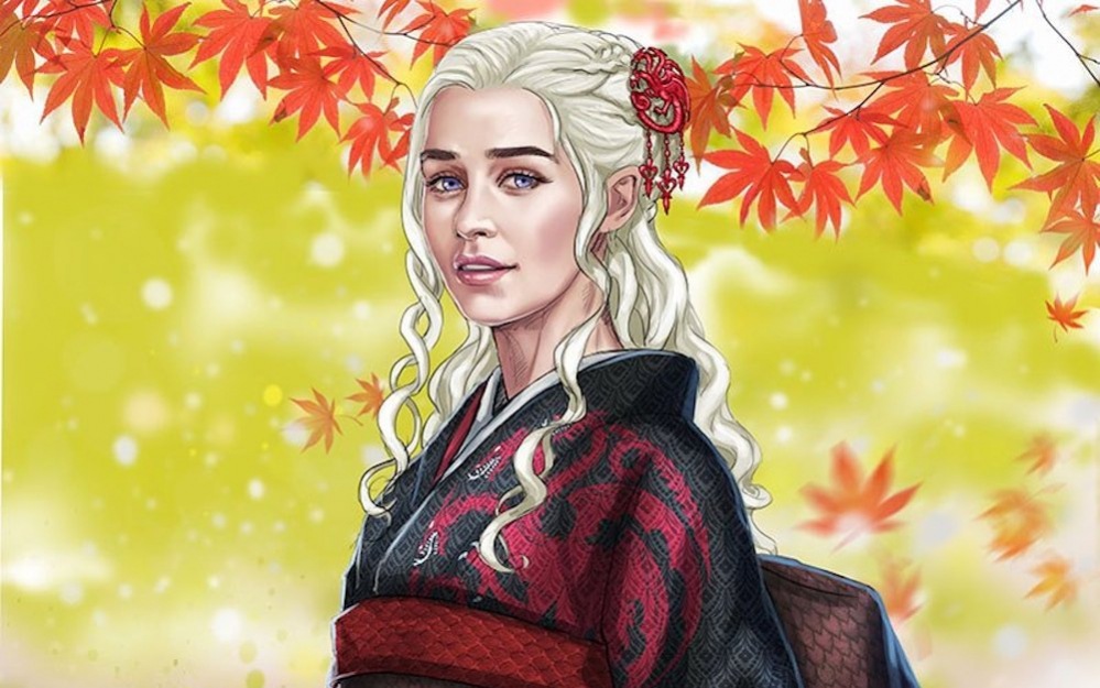 Game of Thrones - Hikaru Yagi disegna le donne in vesti tradizionali giapponesi