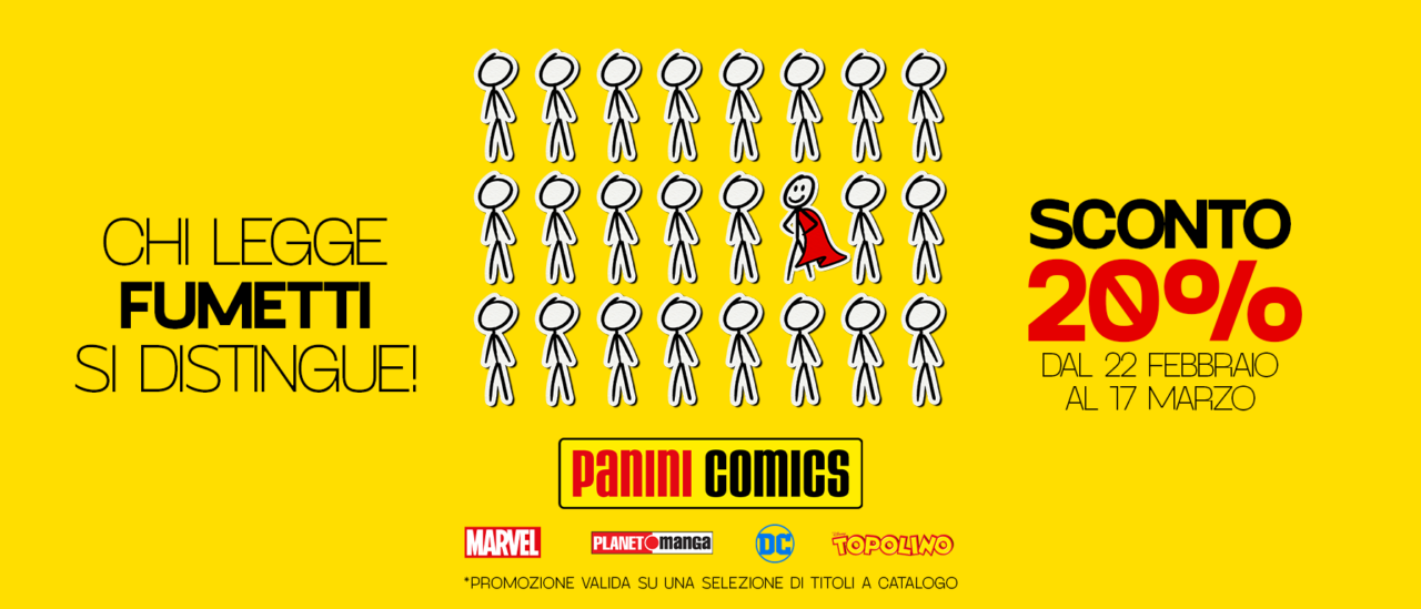 Panini Comics - Per un mese (quasi) tutto il catalogo sarà scontato del 20%