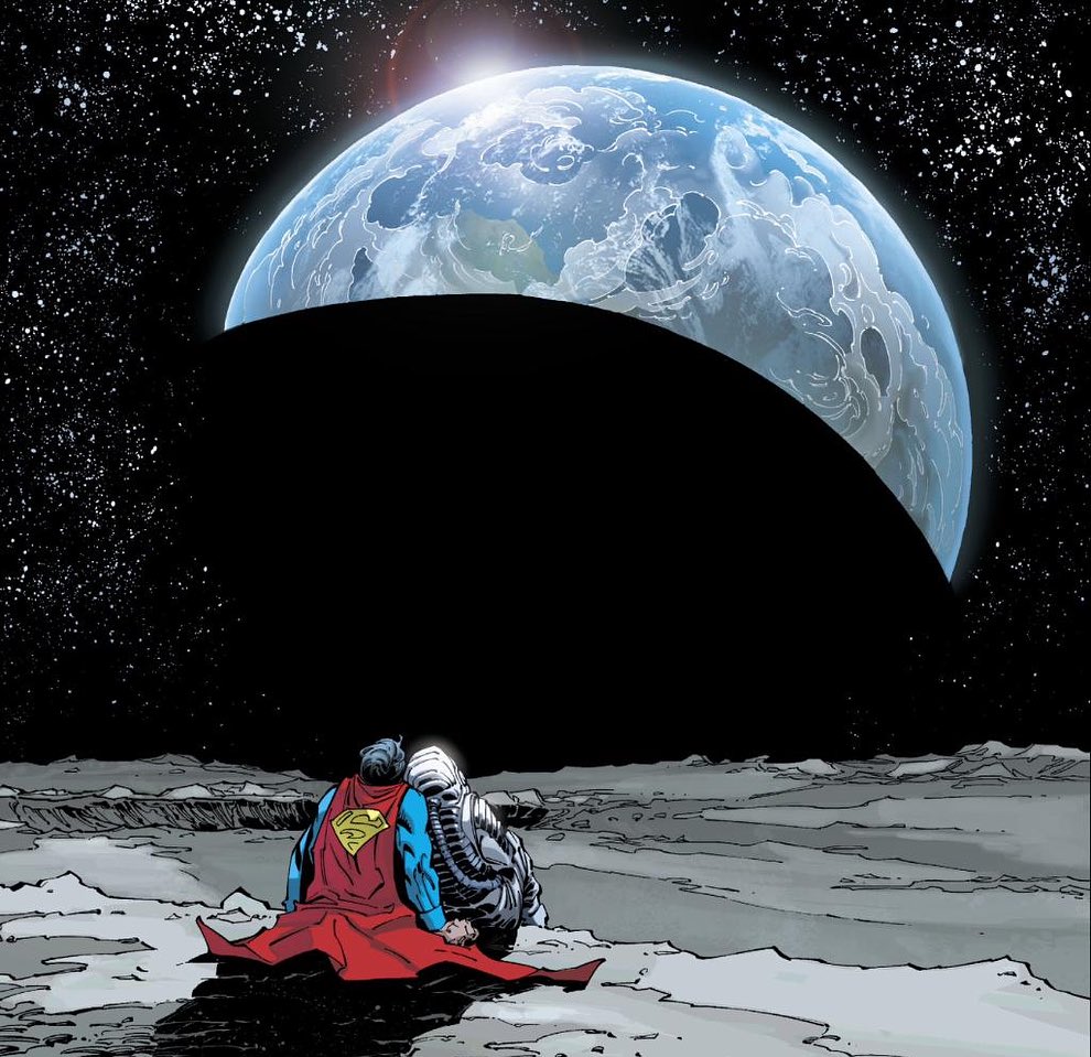 superman su nel cielo moon
