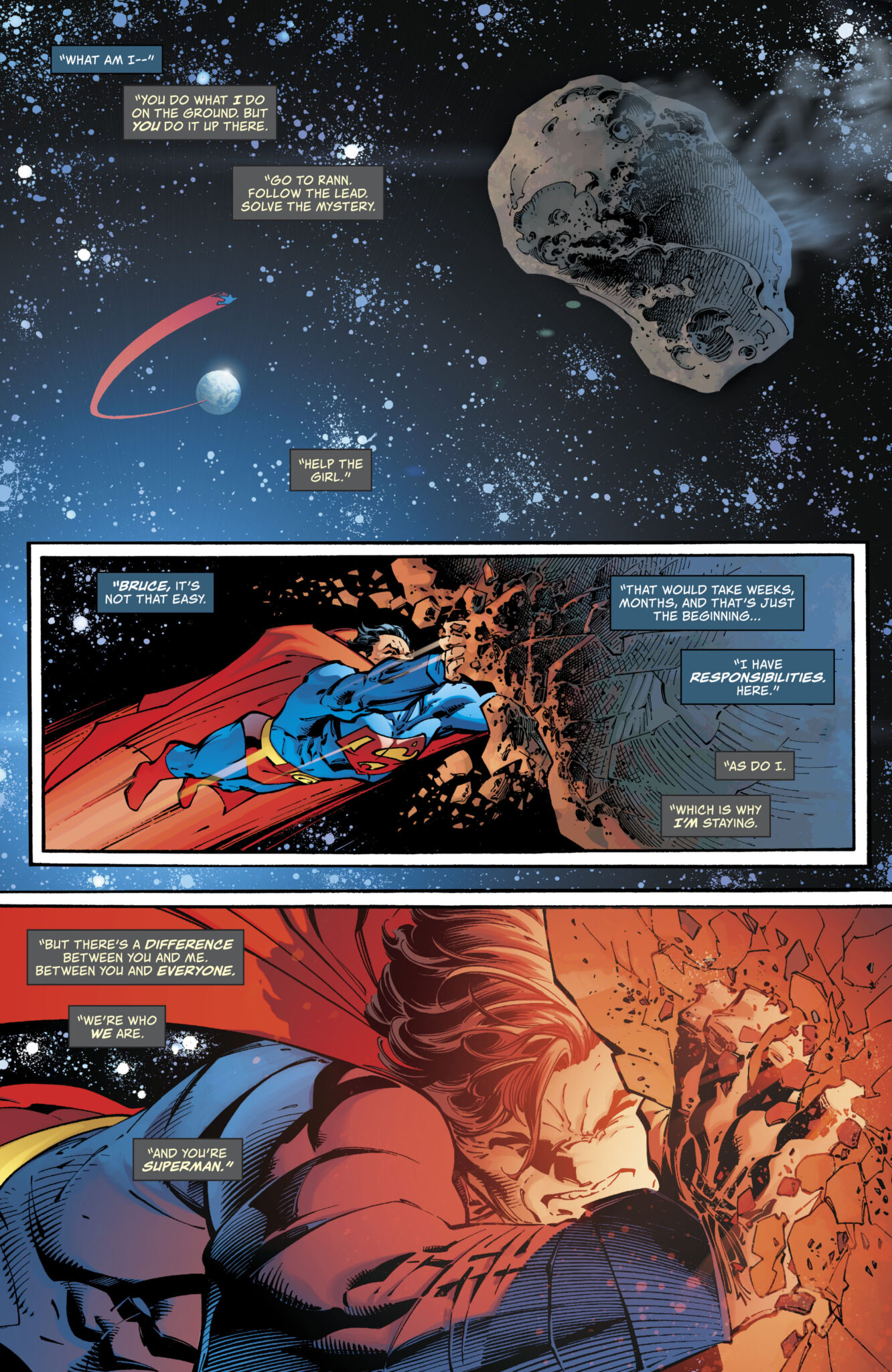 superman su nel cielo